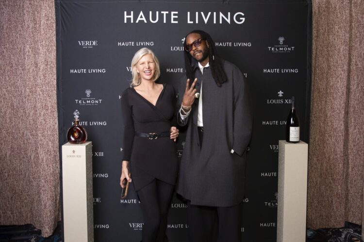 Haute Living Managing Director April Irene Donelson and 2 Chainz at Verde New York