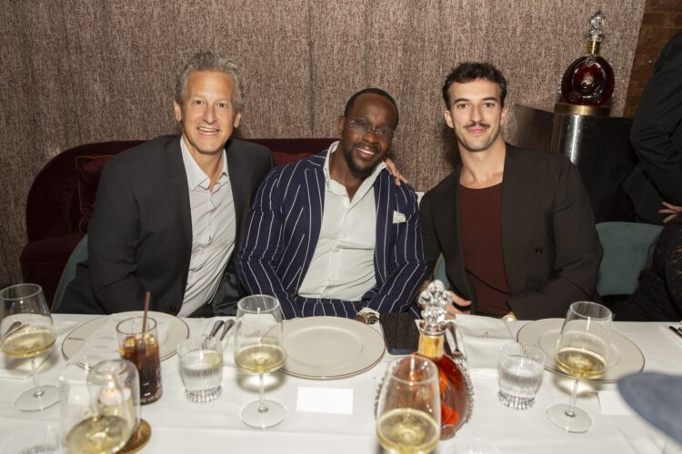 Dr. Daniel Beyda, Peter Gordan and Victor Poncey at dinner at Verde New York