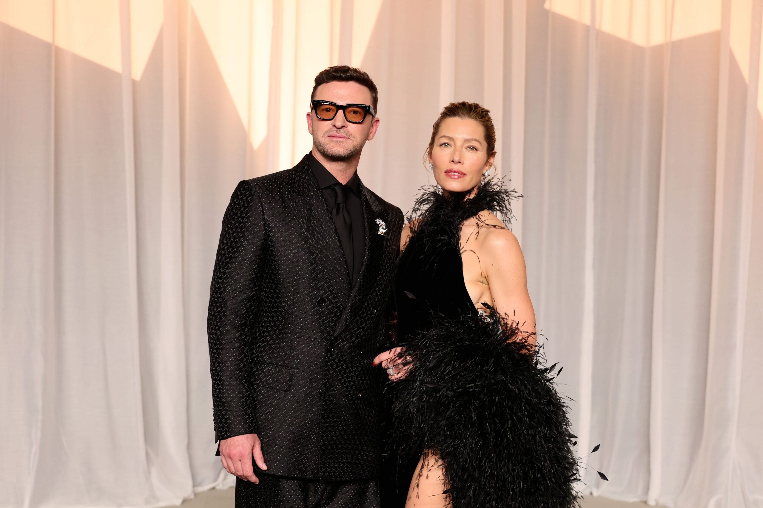 (L-R) Justin Timberlake and Jessica Biel