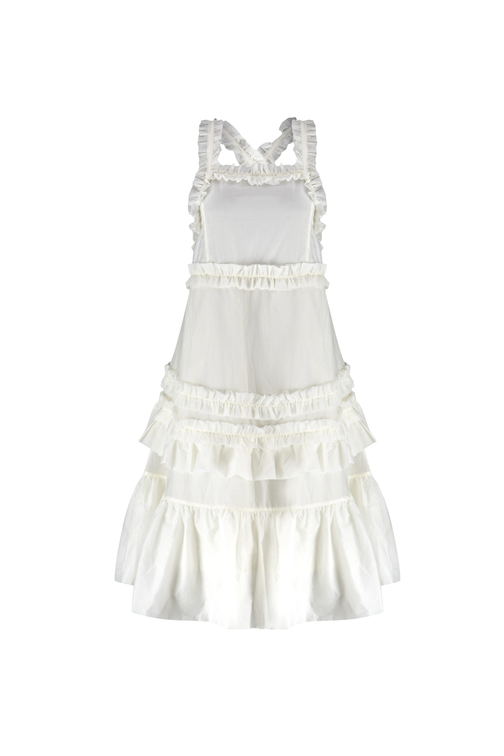 GANNI x lululemon Ruffle Trim Textured Midi Dress