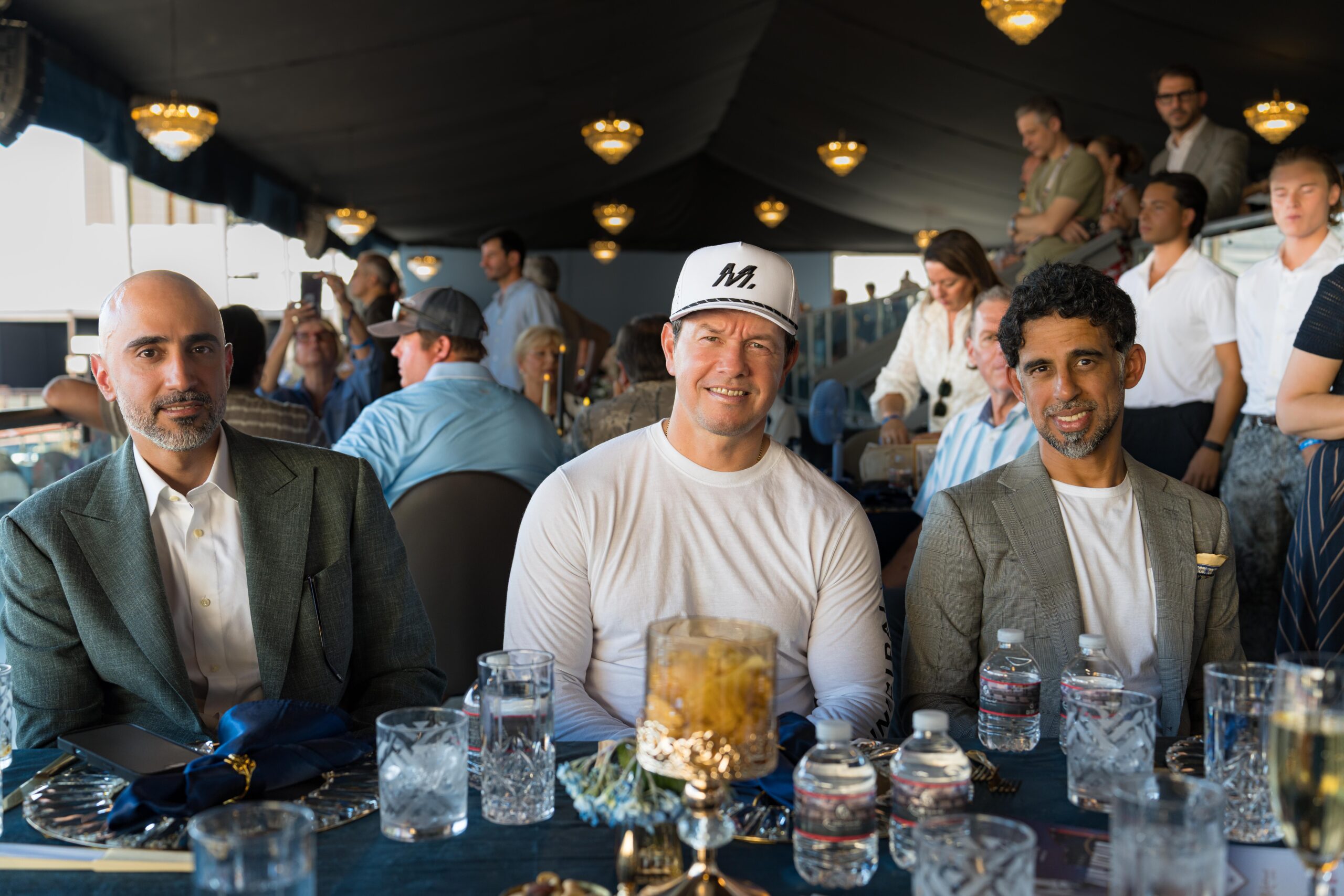 Mr Flaeh Al Nasr GCAT Chairman Left Mark Wahlberg Middle Mr Khalifa Al Shamsi Right Photo Credit GCAT - The Global Champions Arabians Tour Closed Its 2026 Americas Season in Las Vegas With a Spectacular Finale