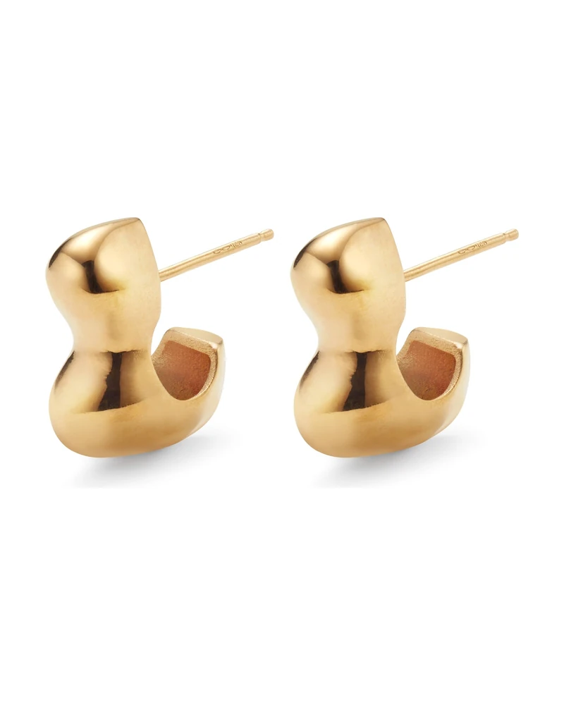 Agmes Small Bubble Hoops in 18k gold vermeil