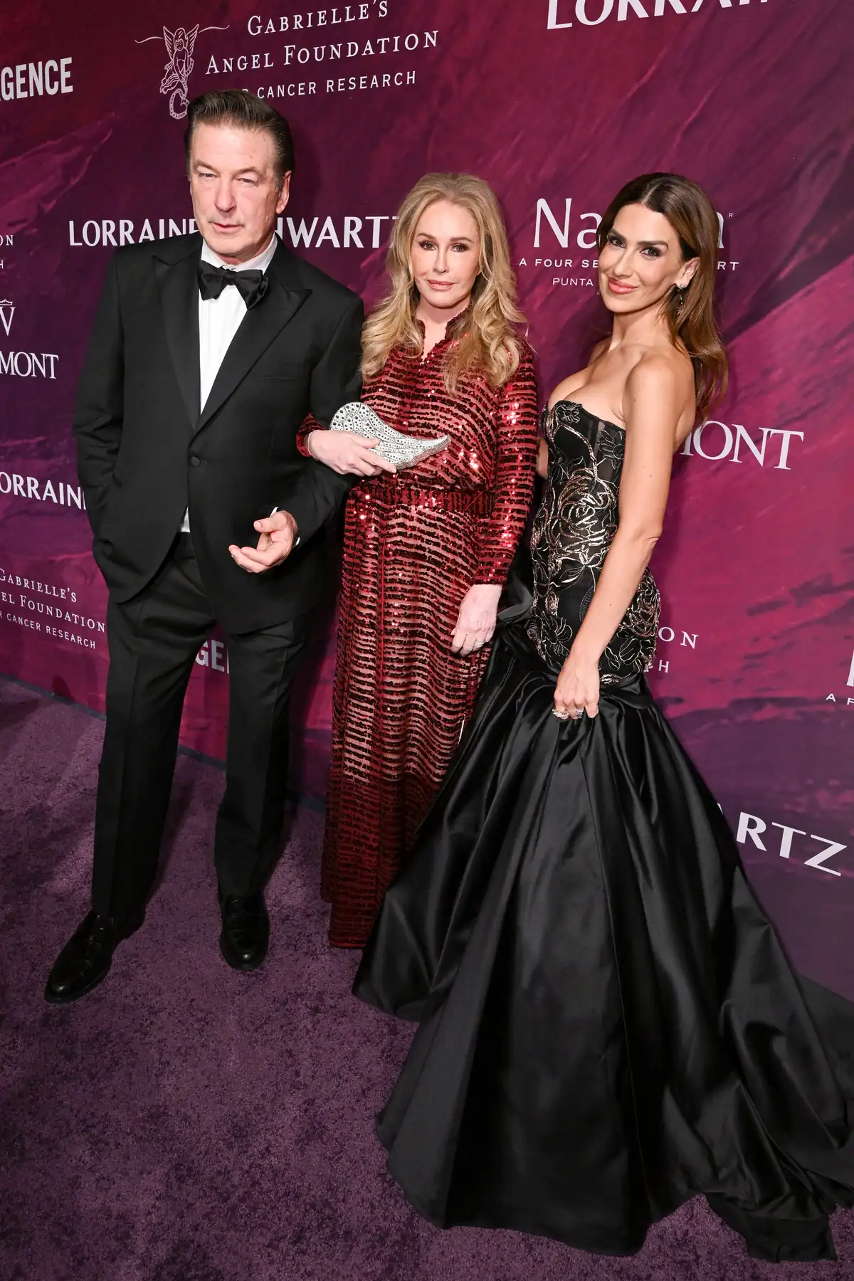 Alec Baldwin, Kathy Hilton and Hilaria Baldwin at the 2026 Angel Ball at Cipriani Wall Street