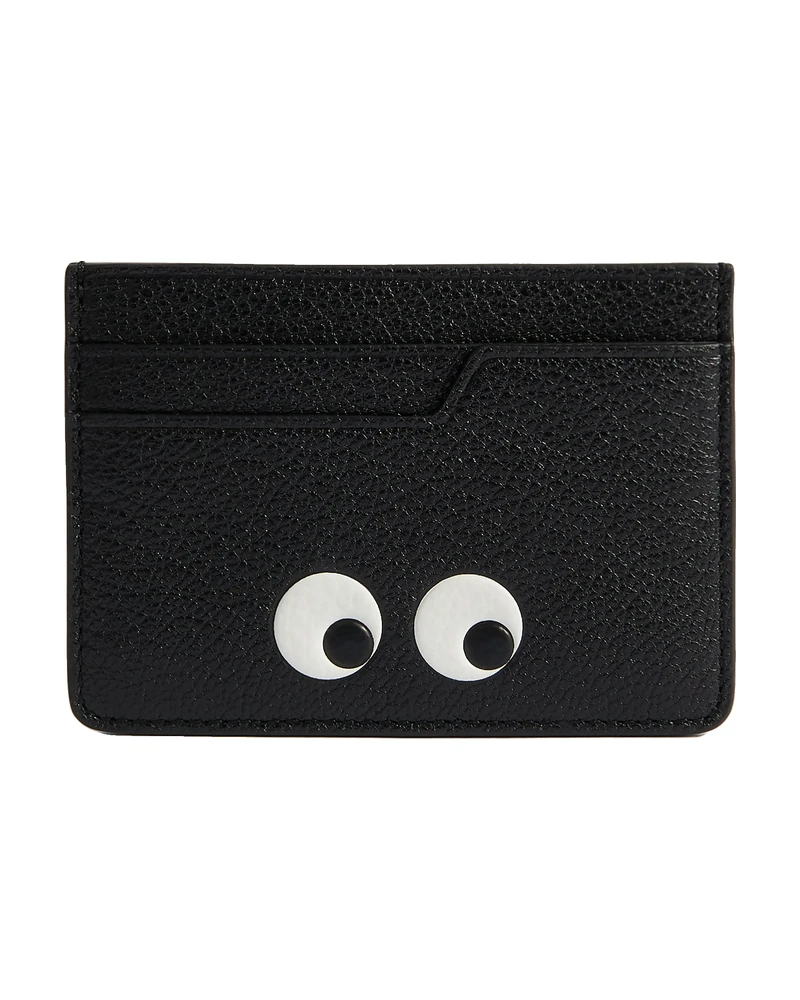 Anya Hindmarch Eyes leather card case in black