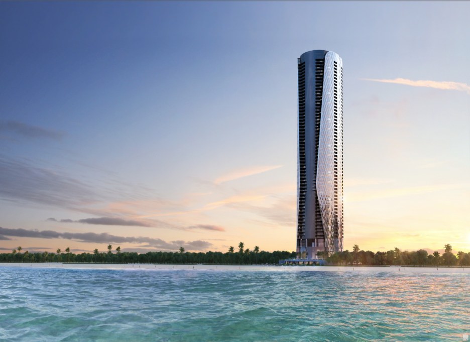 Rendering of the 62-story Bentley Residences Miami tower in Sunny Isles Beach