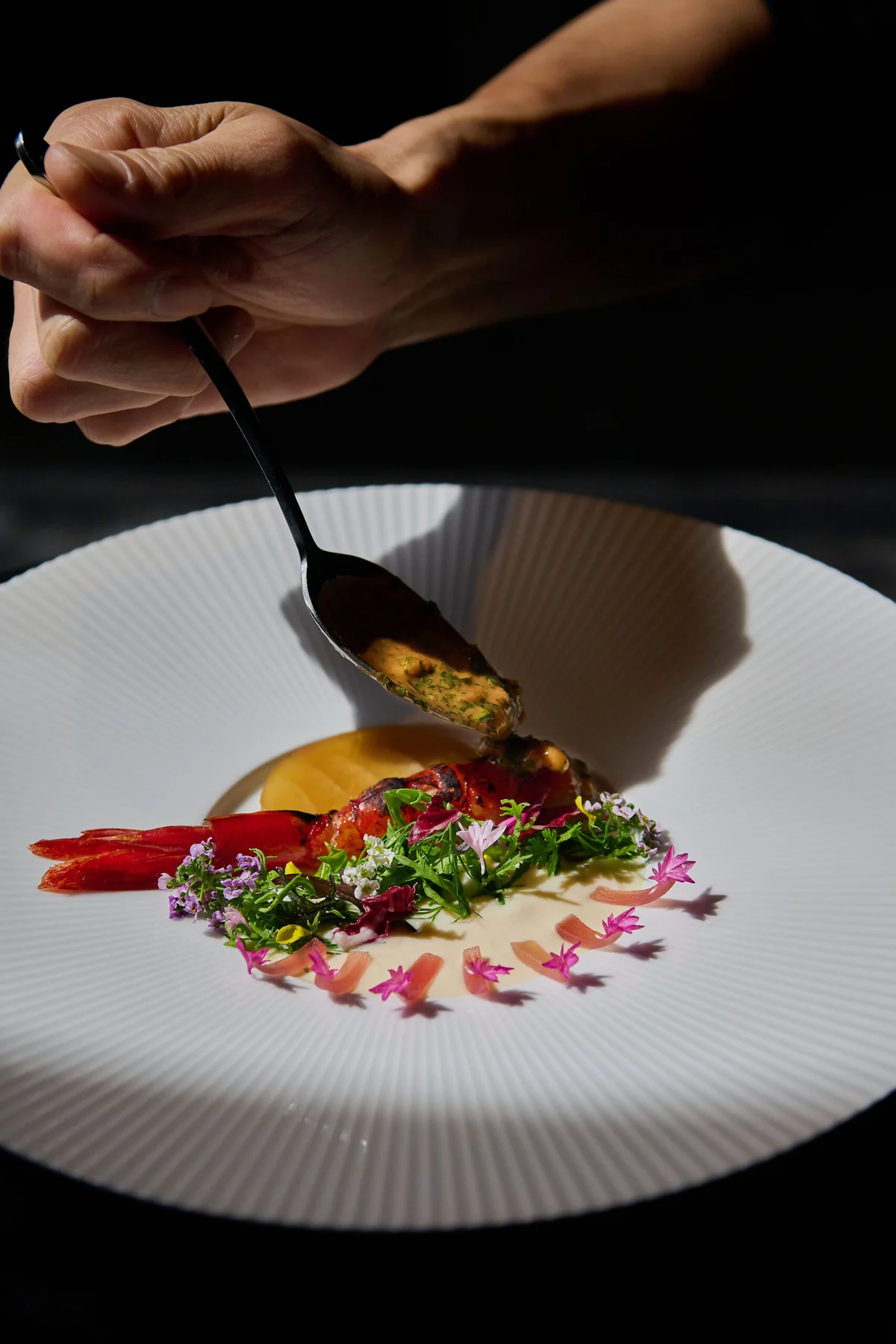 A course from the tasting menu at Restaurant Yuu, among the best luxury restaurants in Brooklyn