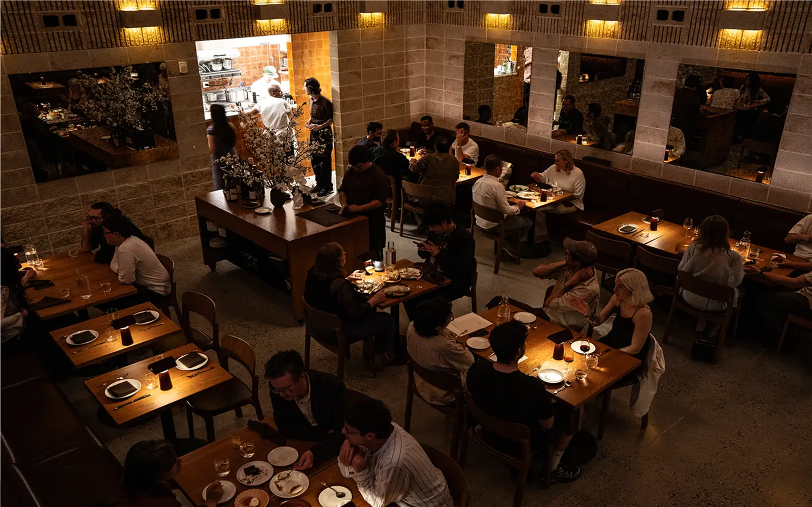 The bar at Zoli in East Williamsburg, among the best luxury restaurants in Brooklyn