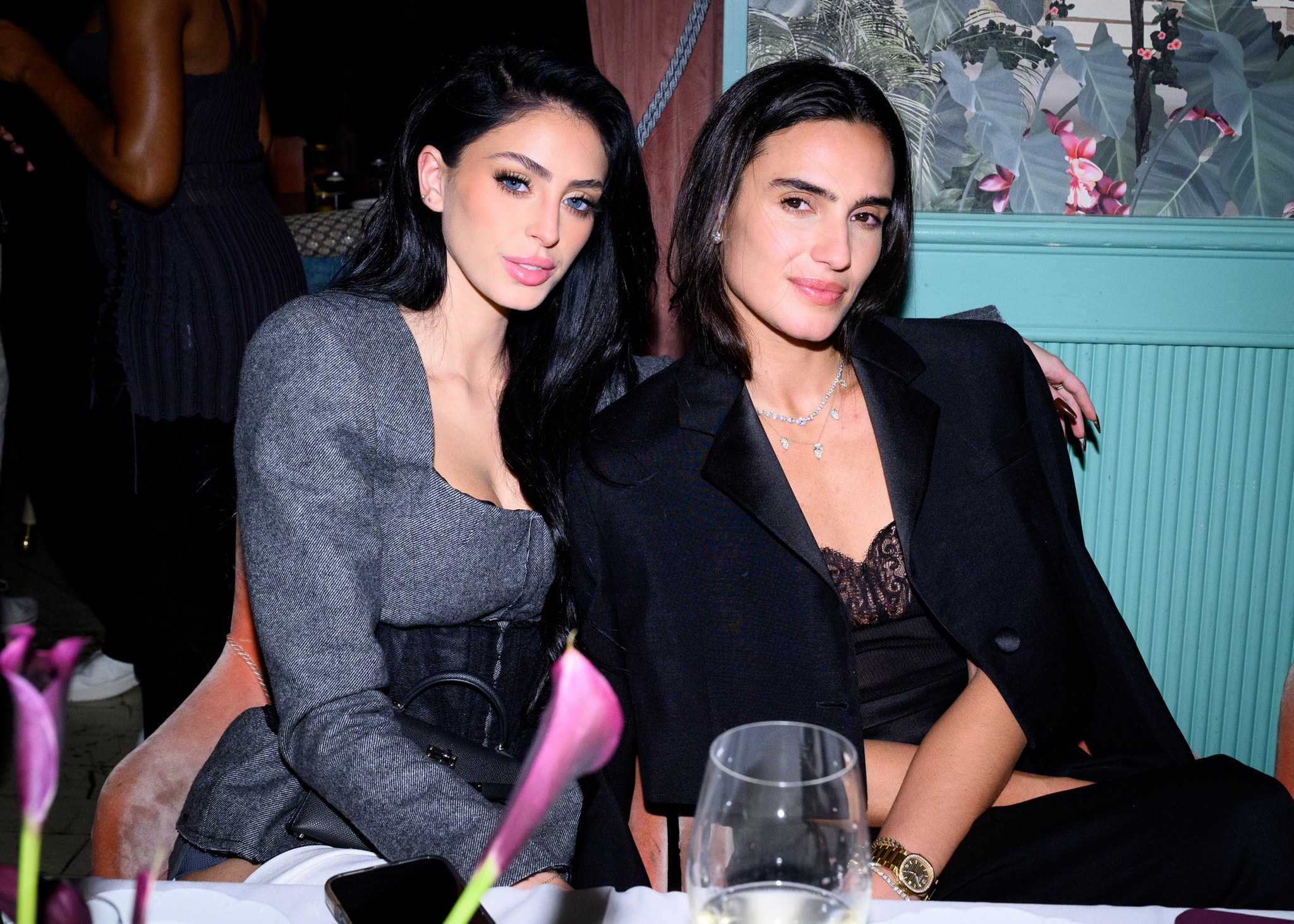 Camilla Araújo and Isabela Grutman at the REVOLVE dinner at Casadonna in Miami
