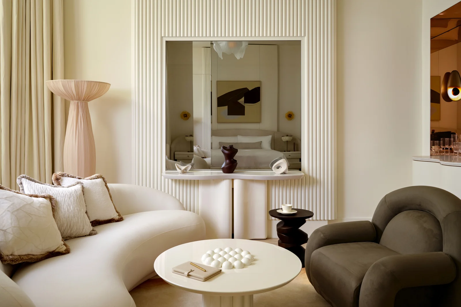 Delano London sitting room interiors by Archer Humphryes