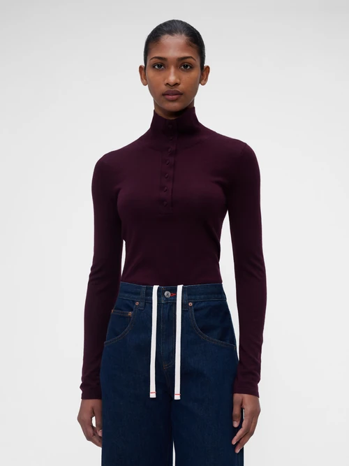 Gap Victoria Beckham merino turtleneck sweater in vamp red