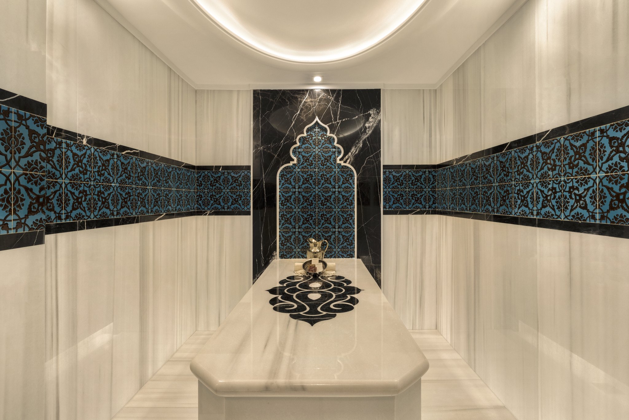 A tiled hammam room at Hürrem Hammam