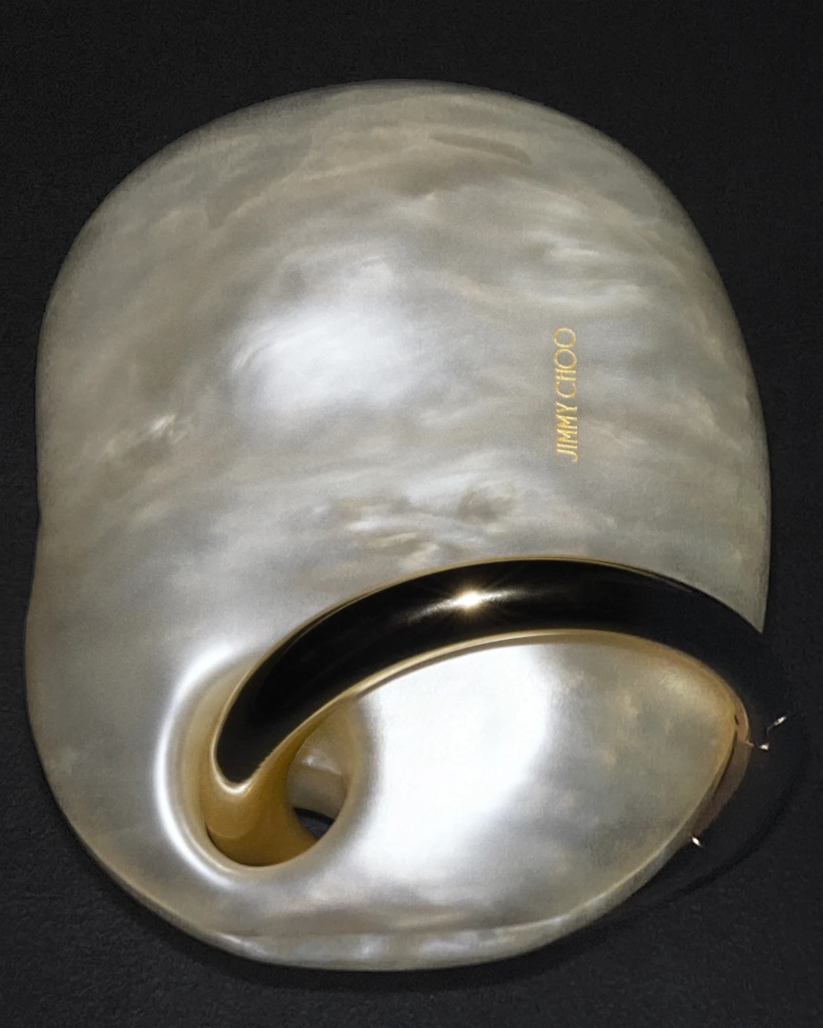 Jimmy Choo Pearls of Wisdom OYSTER clutch shaped like a baroque pearl