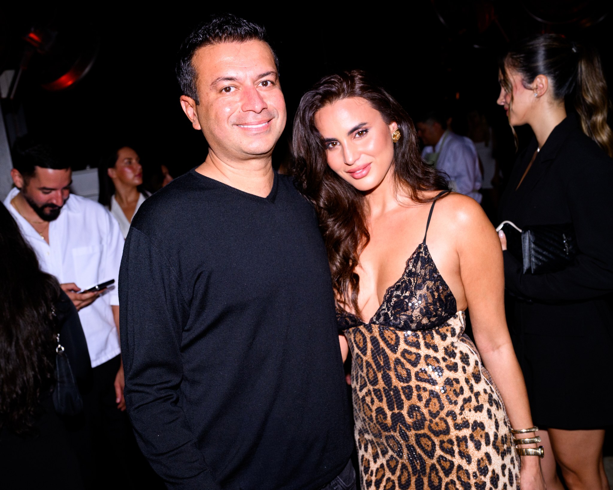 Haute Living founder Kamal Hotchandani with Zahara Khan at the REVOLVE celebration in Miami