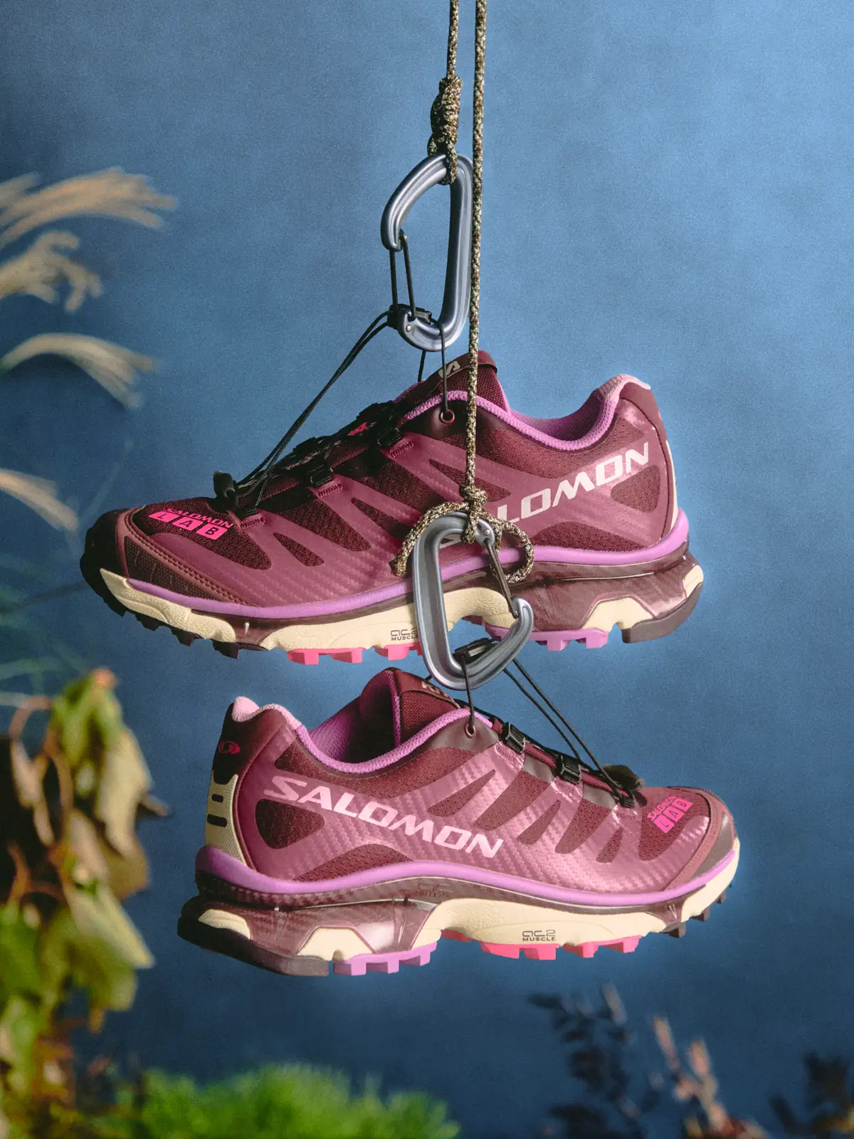 Kith for Salomon Winter 2026 XT-4 OG in Maroon Banner and Knockout Pink