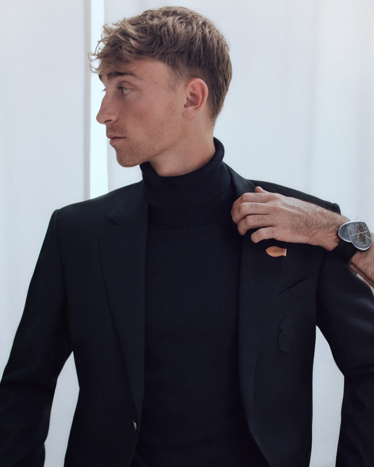 Dean Huijsen in Louis Vuitton Real Madrid formal tailoring