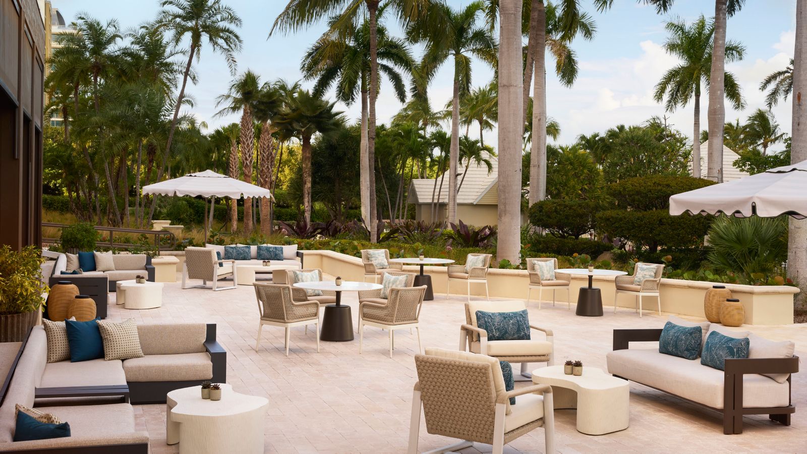 The main terrace at Luma, the modern Italian restaurant at The Ritz-Carlton Key Biscayne, Miami