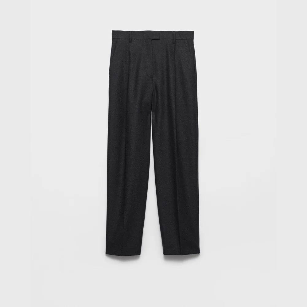 Prada Re-Wool pants in Anthracite Gray, recycled wool