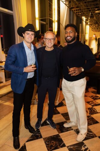 Al Hill, Stefano Domenicali and Bryce Huff