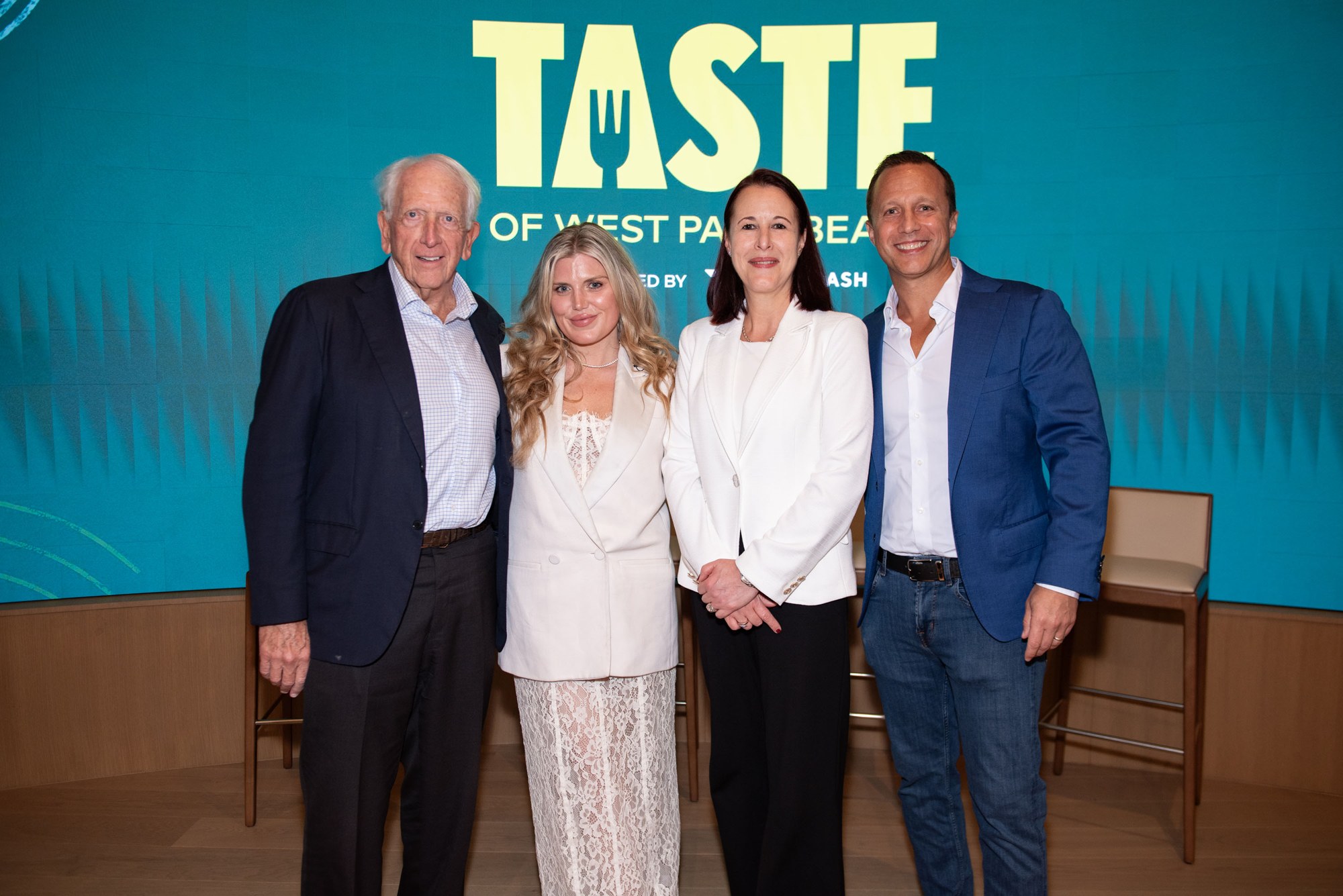 Kenneth Himmel, Carson Griffith, Claudia Lezcano and Markus Thesleff at the Taste of West Palm Beach kickoff at the Related Ross Experience Center