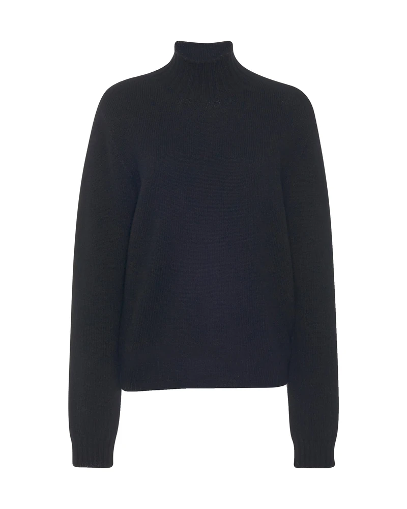 The Row Kensington midweight cashmere turtleneck in black