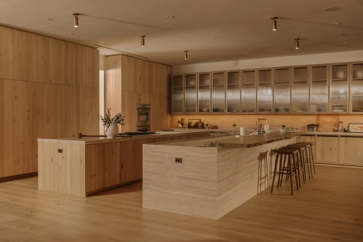 Three Planes Hidden Hills kitchen with oak cabinetry and stone island