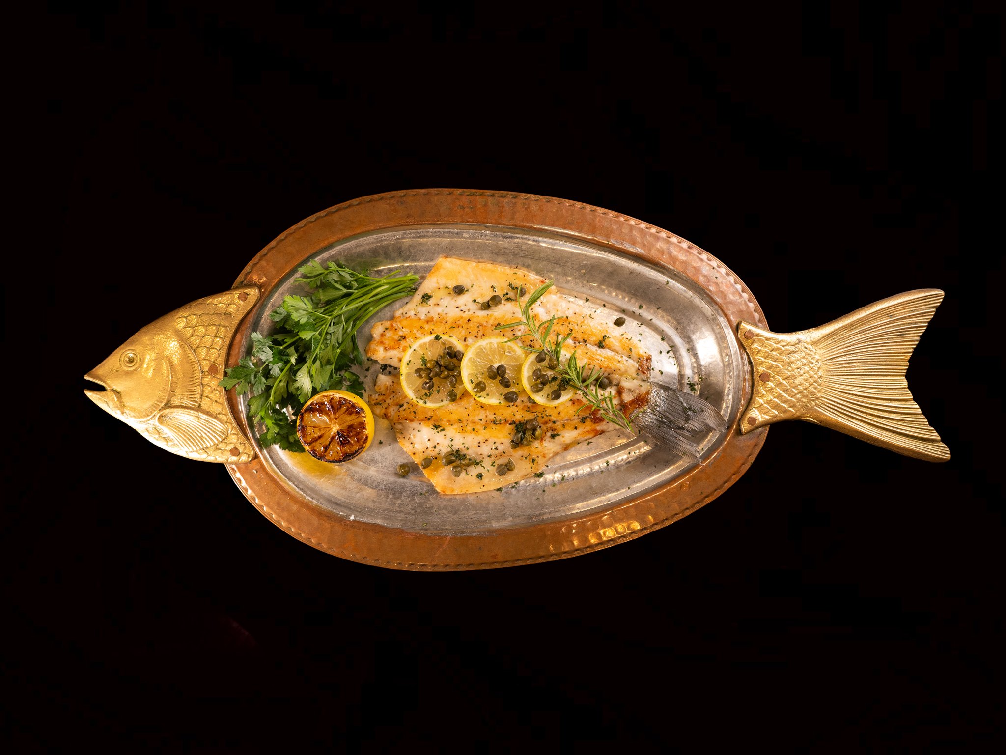 A fish dish at Topkapi Restaurant inside Hürrem Hammam