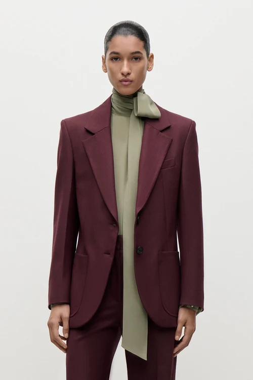 Victoria Beckham Katherine Jacket in burgundy