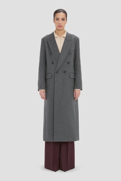 Victoria Beckham Overcoat in grey melange