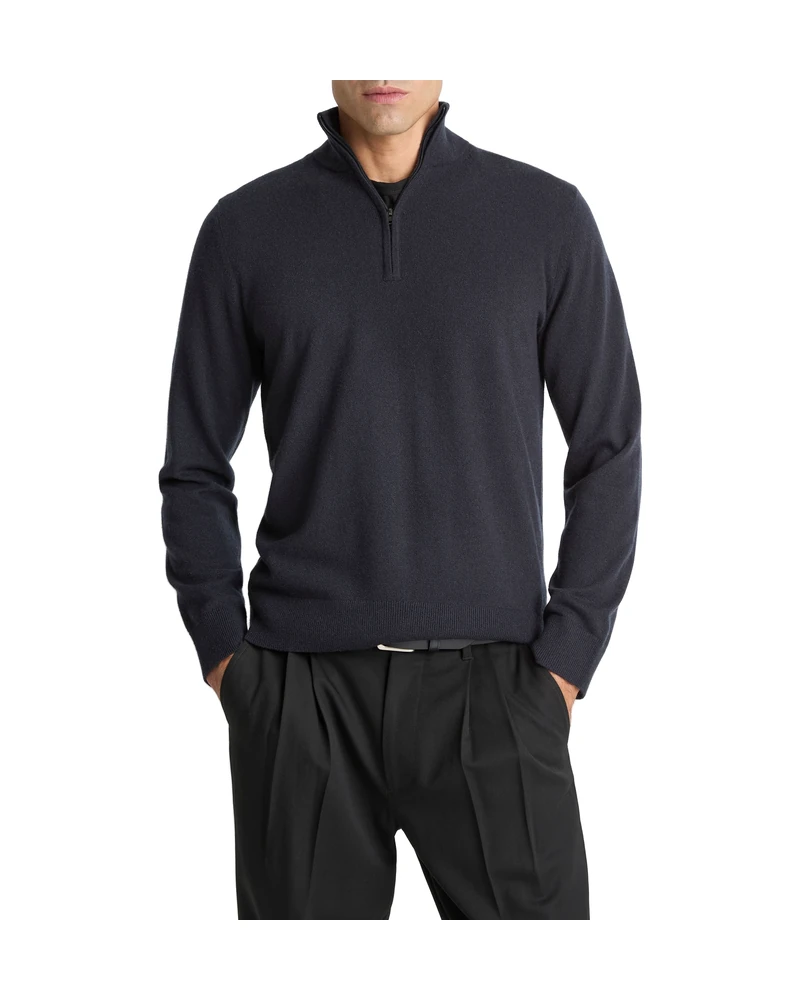 Vince men’s cashmere quarter-zip sweater in navy