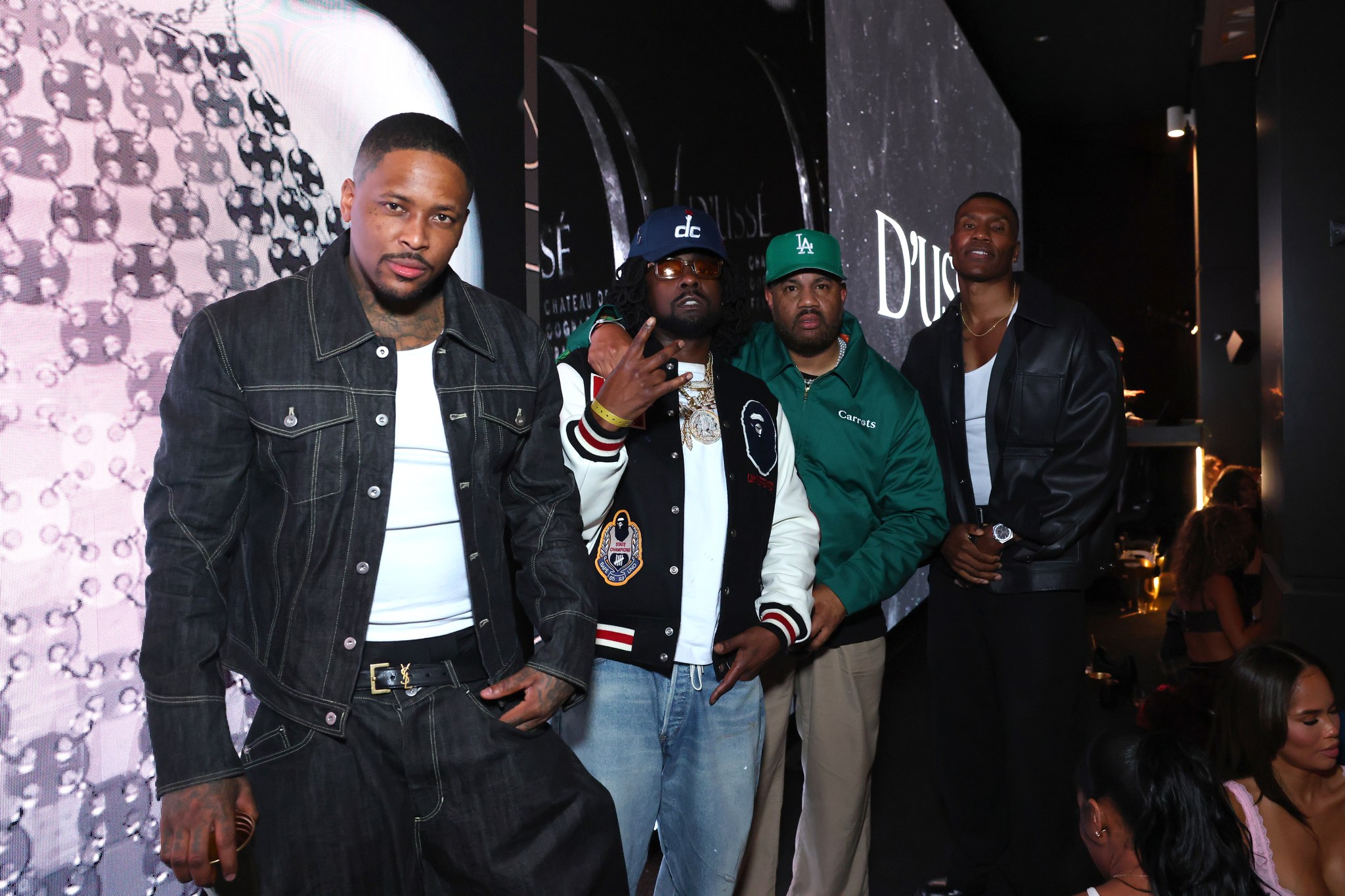 YG, Wale and Lenny S at the JAY-Z 30 x D’USSÉ afterparty at Gravitas