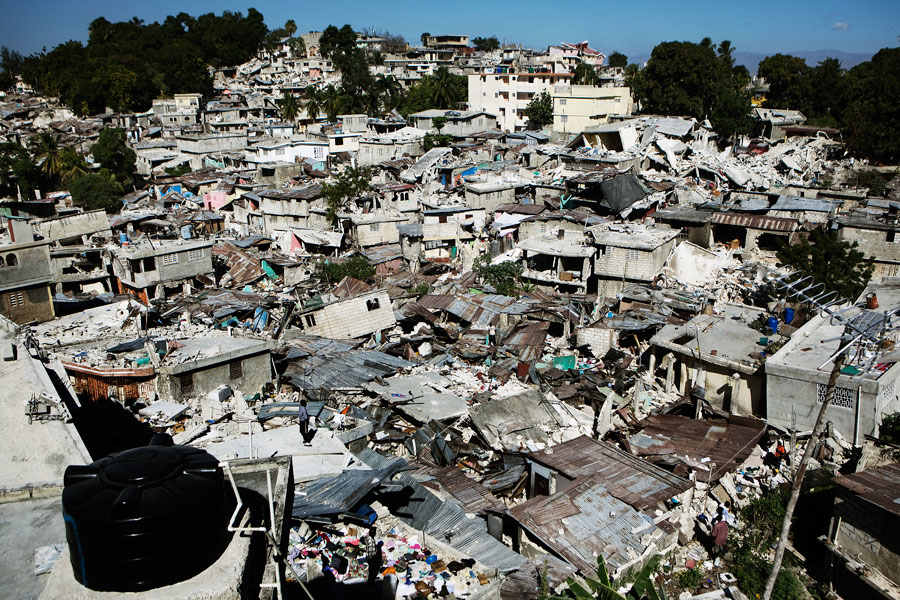 Aerial View of the Canape Vert Area in Haiti